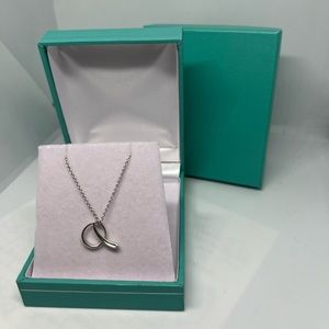 Tiffany & Co sterling letter “A” elsa peretti necklace.